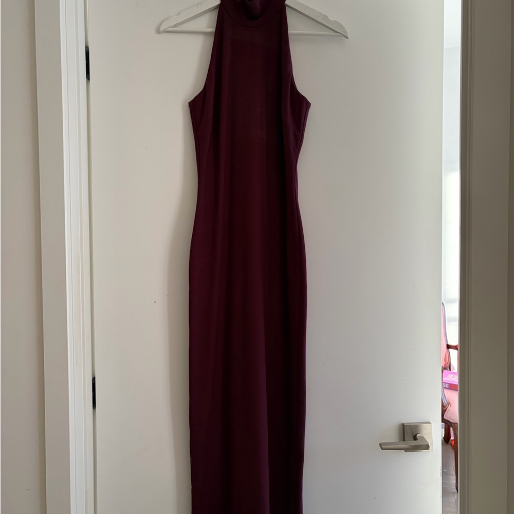 Torn by Ronny Kobo Deep Purple Backless Dress
